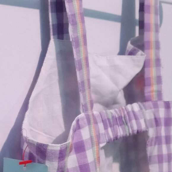 Cat & Jack Girl's Sleeveless Gingham Embroidered Tier Sundress Size (S) 6/7 - Picture 5 of 7